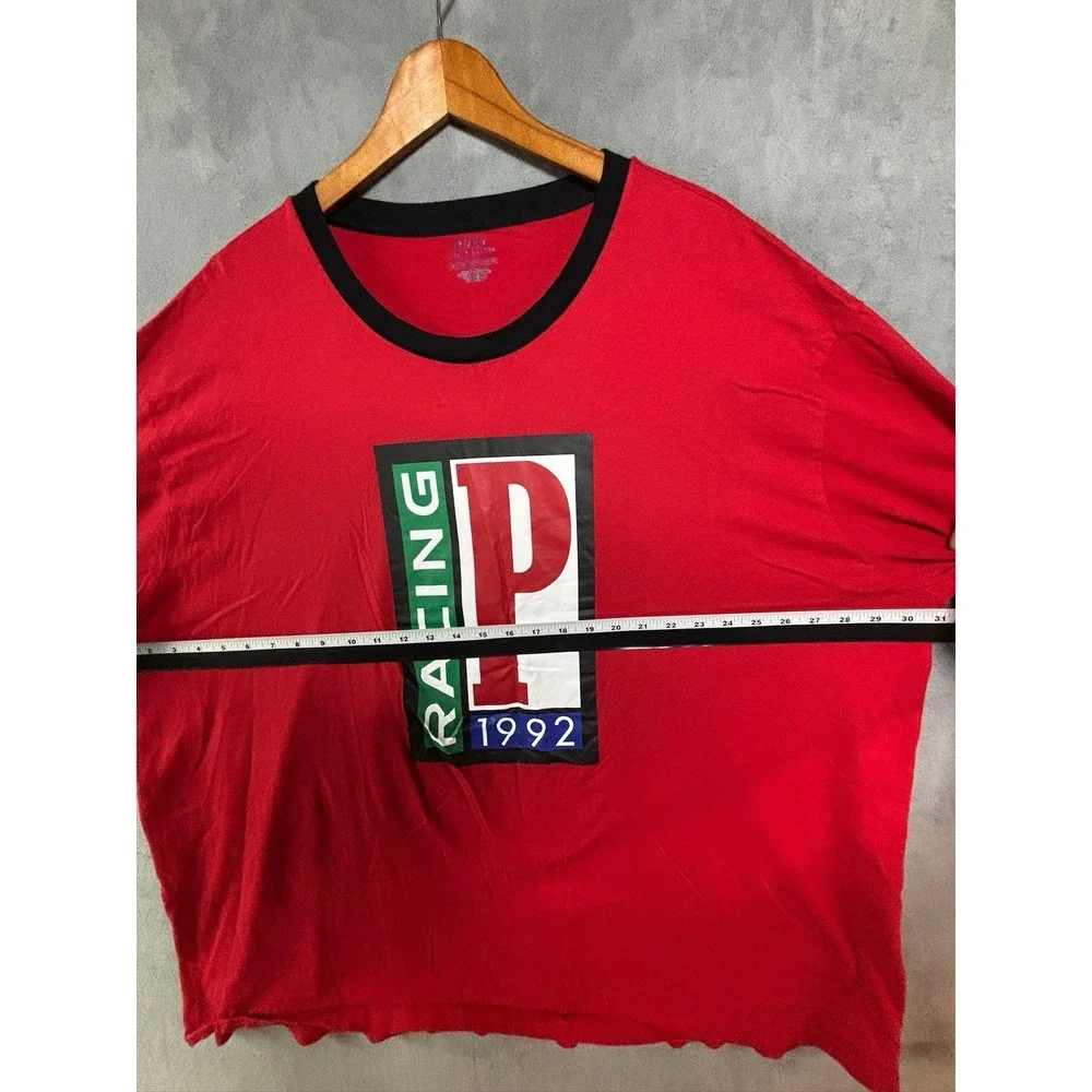 Polo Ralph Lauren men's P racing 1992 shirt size 4XB Plus Size Red Long Sleeve